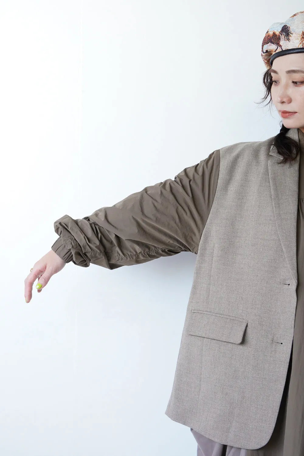 【CHIGNON】袖MA-1ドッキングジャケット