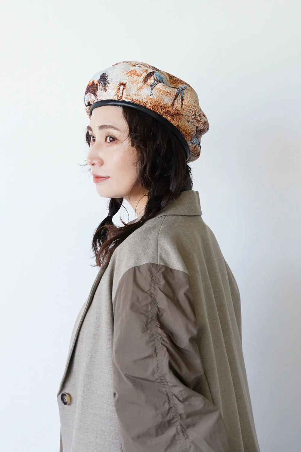 Gobelin Animal Beret(馬柄)