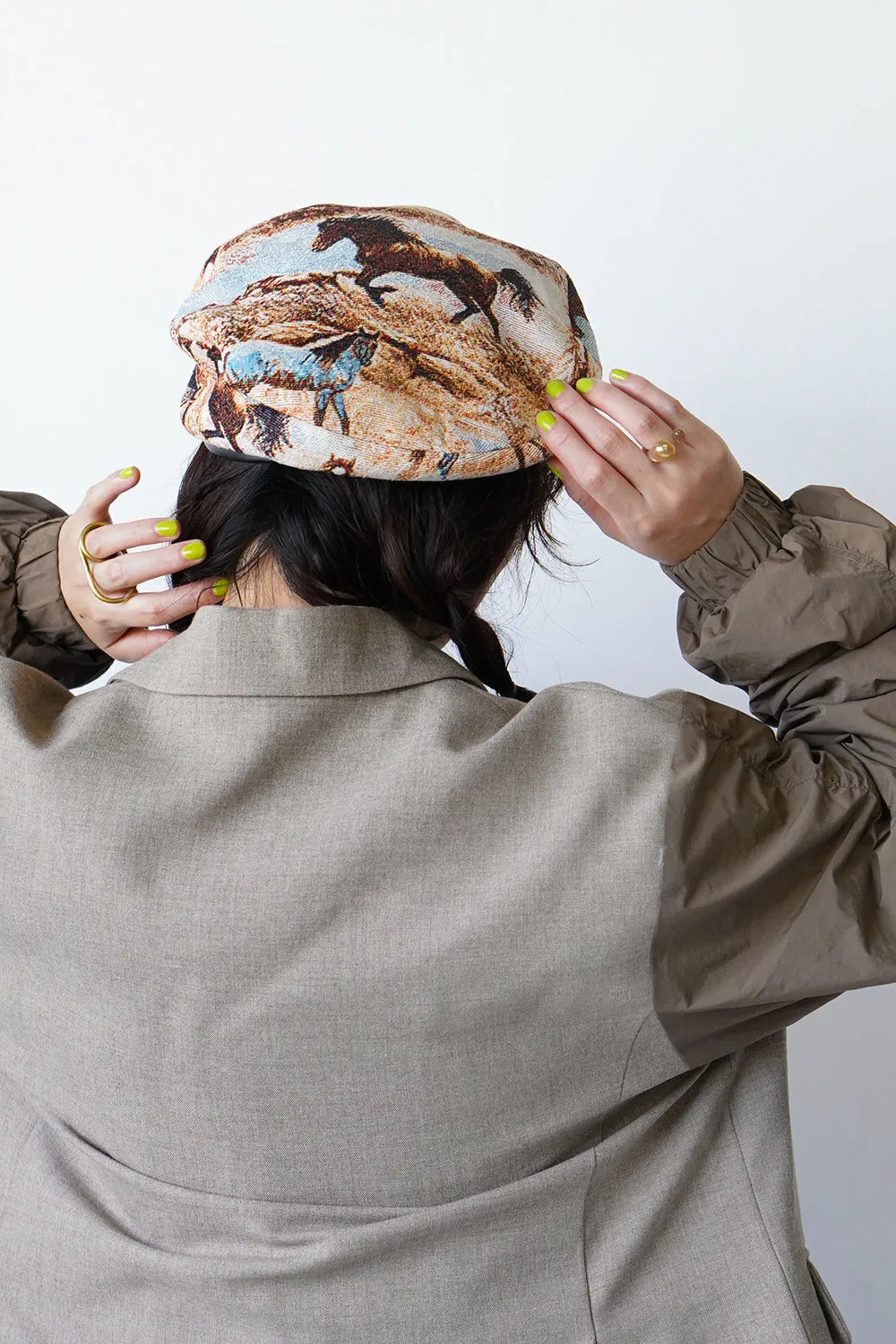 Gobelin Animal Beret(馬柄)