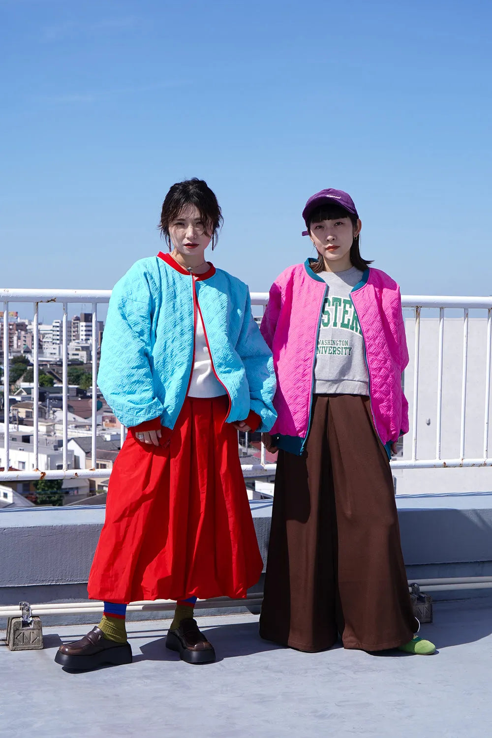 【LILA n’ citta】格子柄キルティングブルゾン