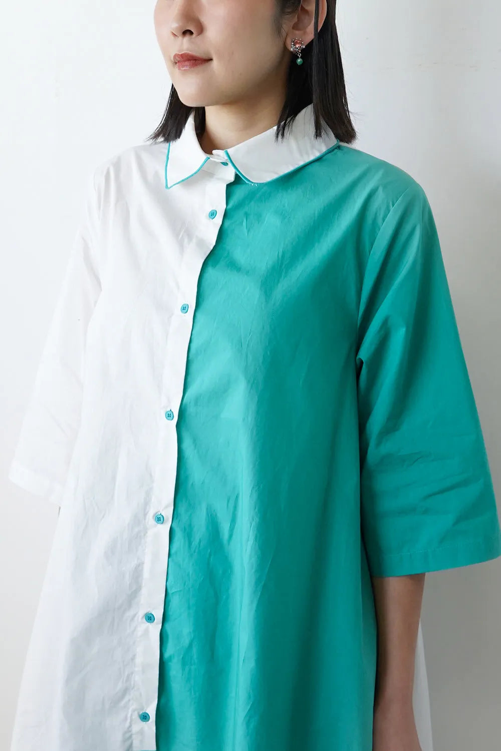 【LILA n' citta】スカラップヘムチュニックシャツ