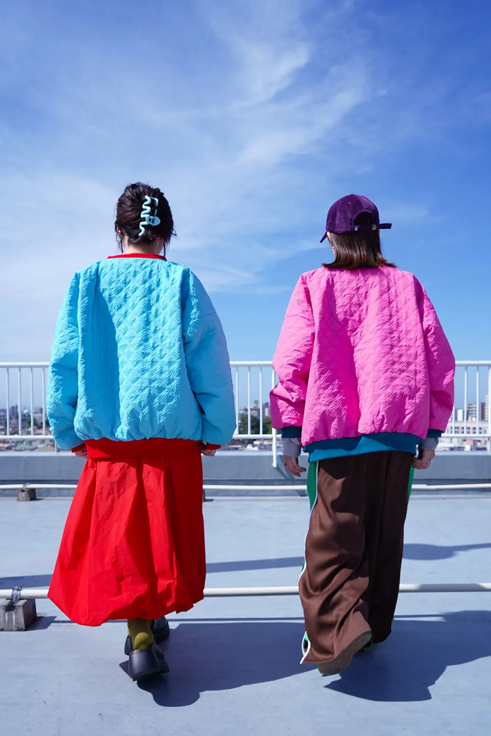 【LILA n’ citta】格子柄キルティングブルゾン