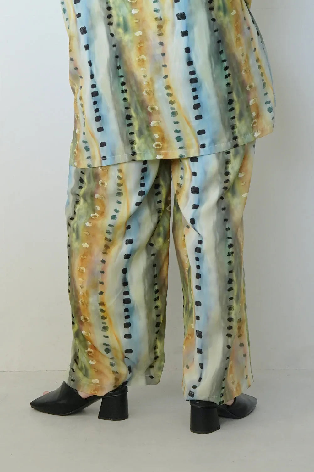 【LILA n’citta】ストライプドットイージーパンツ