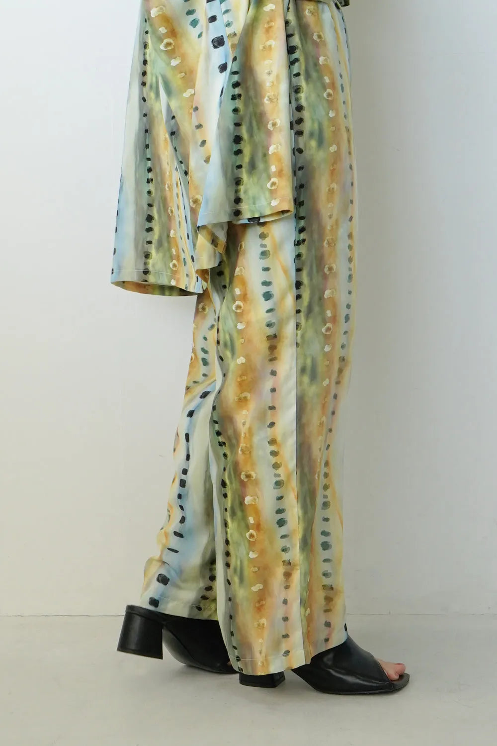 【LILA n’citta】ストライプドットイージーパンツ