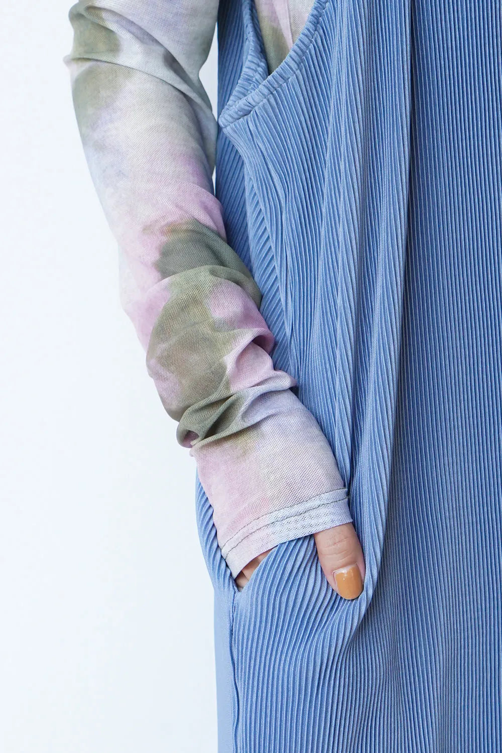 フリルショルダープリーツサロペット