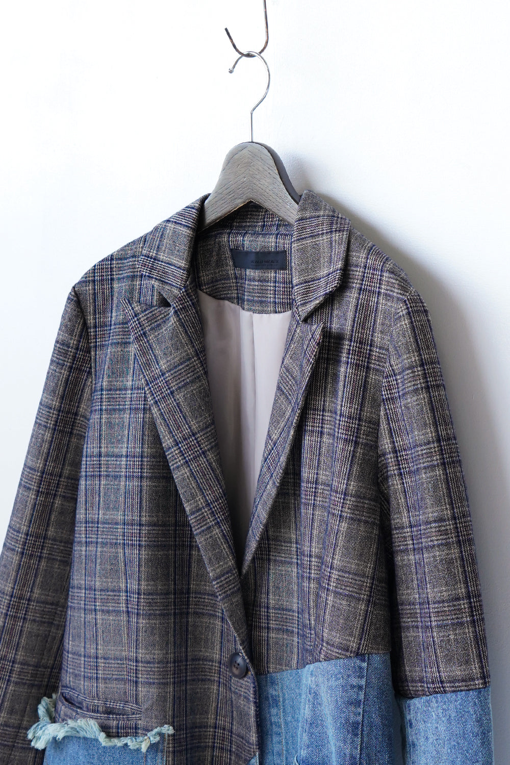 MICALLE MICALLE】デニム×チェック切替ジャケット – LILA & CITTA