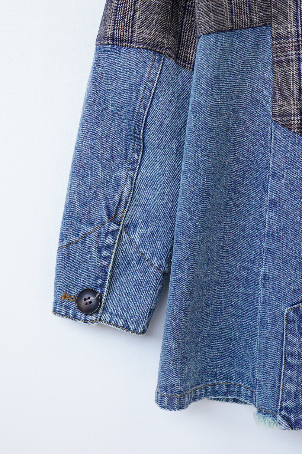 MICALLE MICALLE】デニム×チェック切替ジャケット – LILA & CITTA