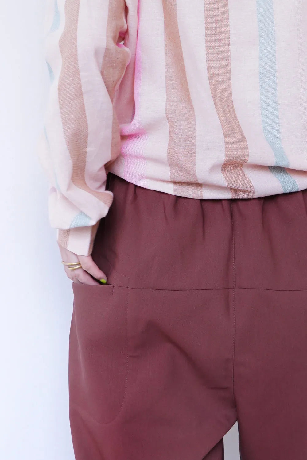 【LILA n’ citta】ヨークポケットストレッチパンツ