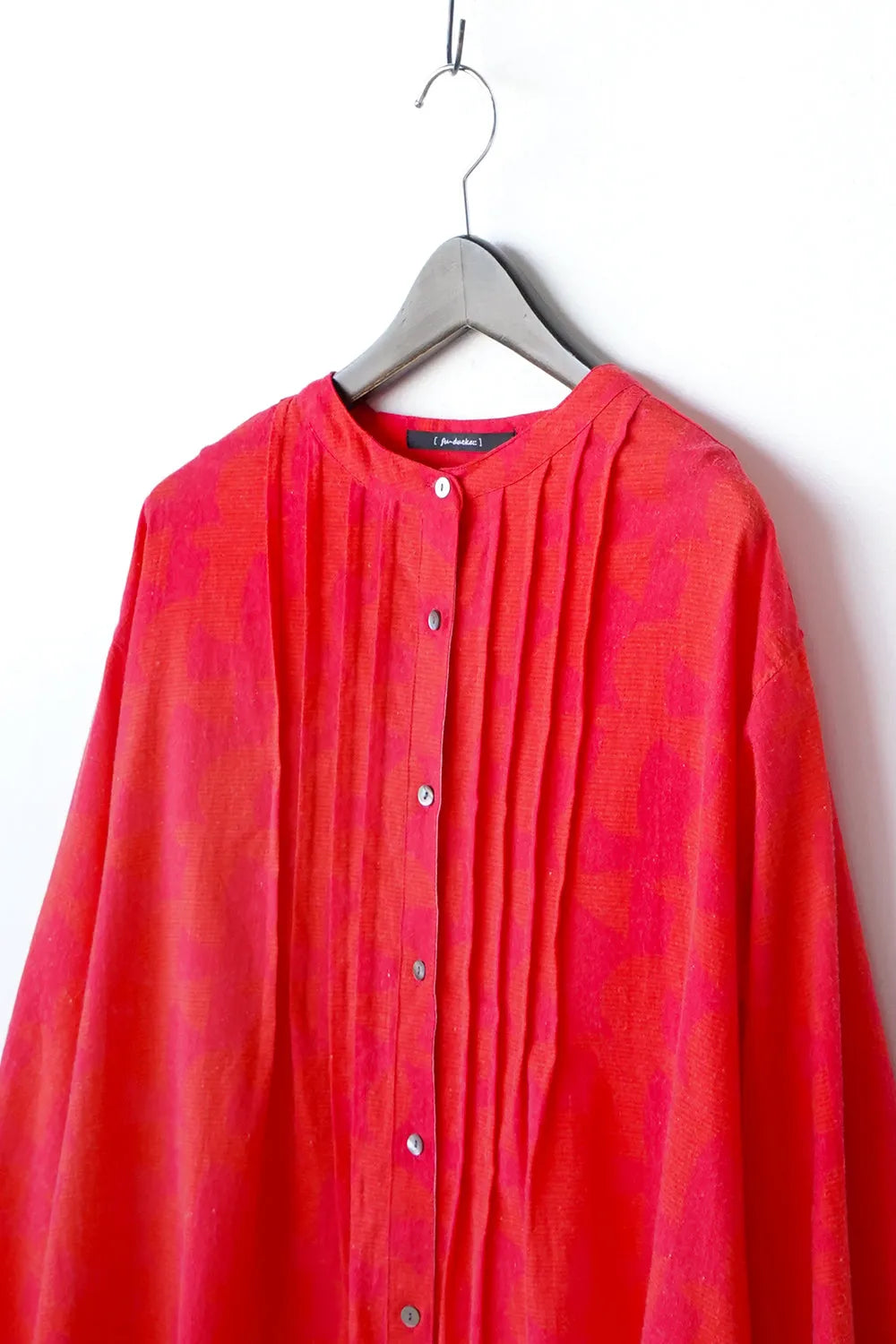 【fu-dueka::】ヴィンテージ加工鳥柄ピンタックワンピース