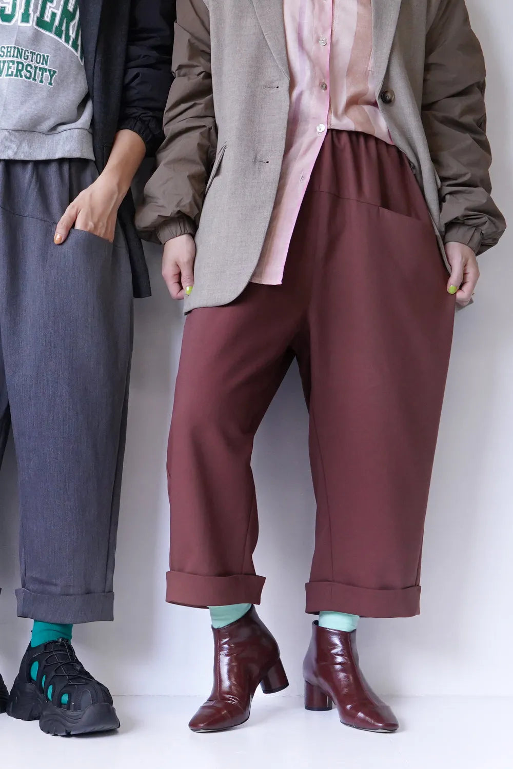 【LILA n’ citta】ヨークポケットストレッチパンツ