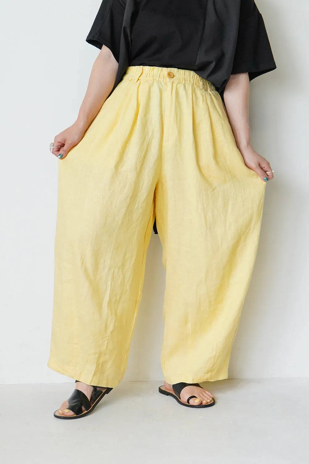 2タックワイドリネンパンツ