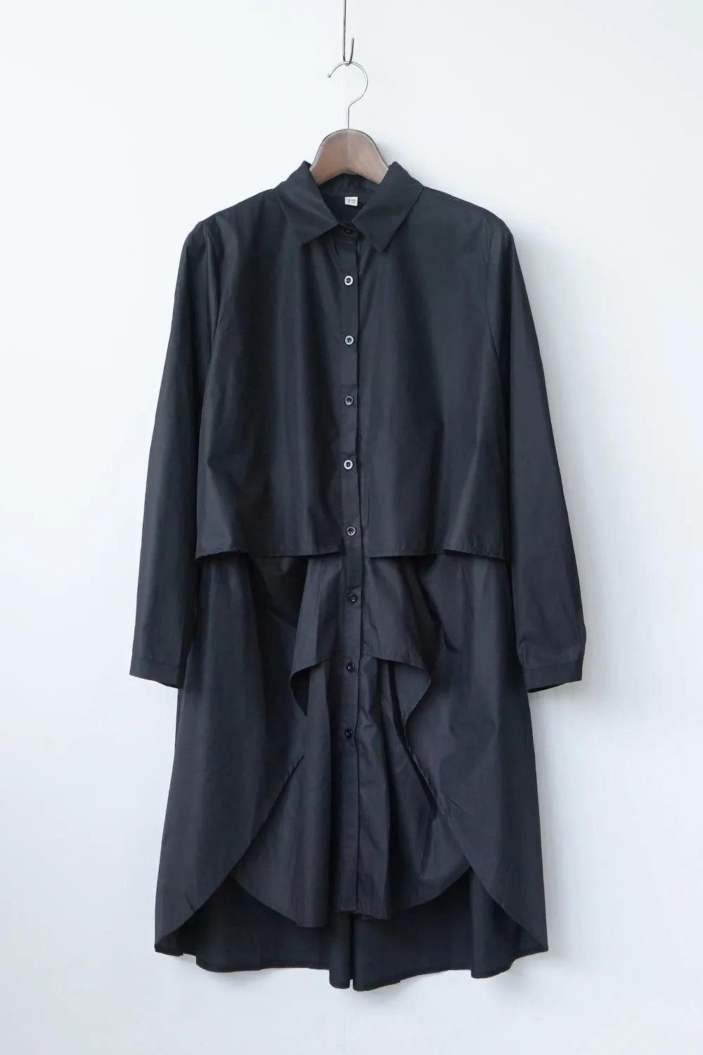 レイヤードデザインシャツワンピース