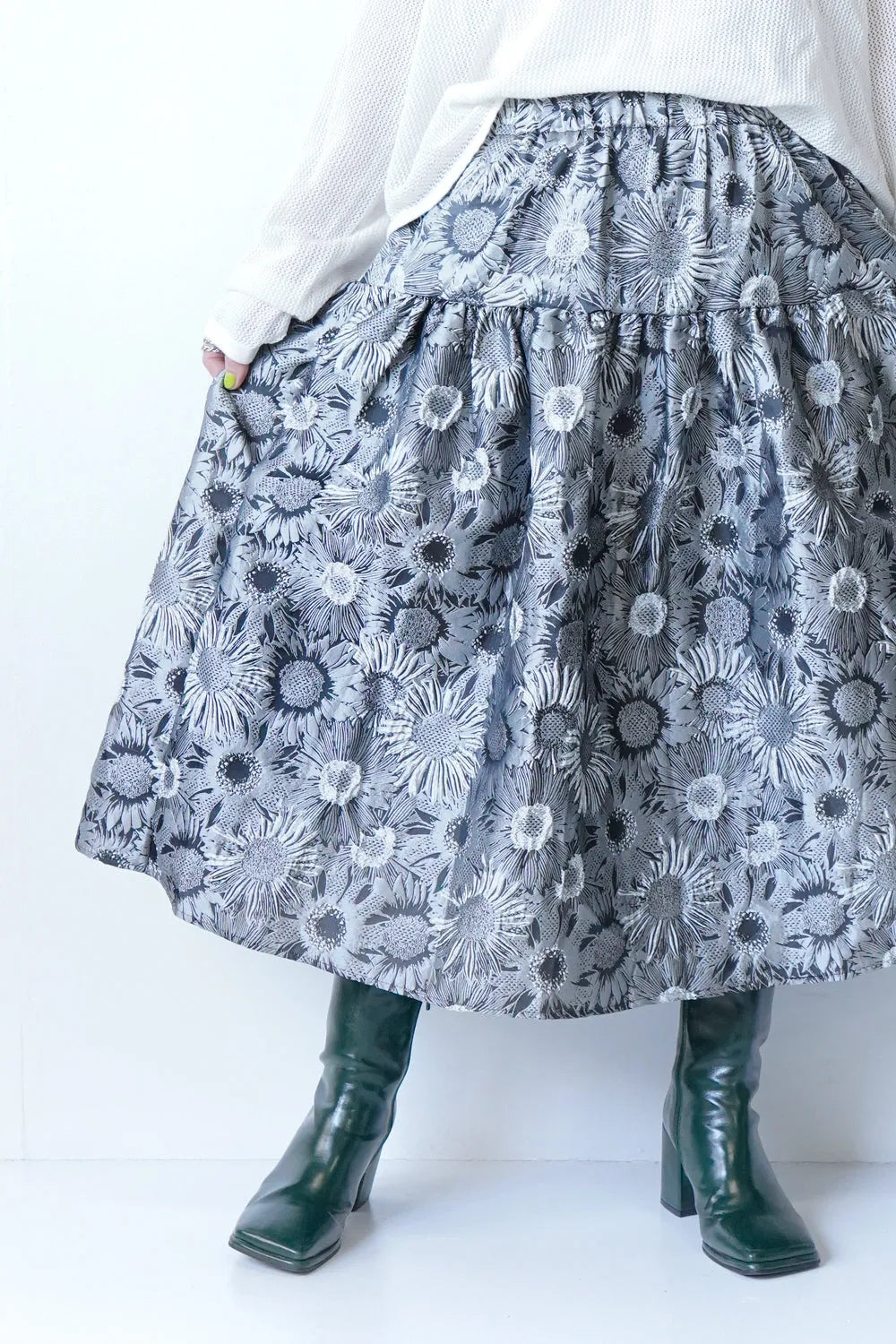 ジャガードボリュームスカート