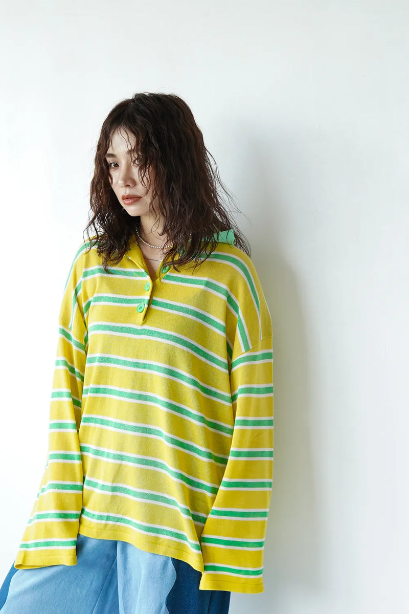Swamp Tours ストライプセーター ストライプ衿ボーダーニットソー – LILA & CITTA ONLINE SHOP