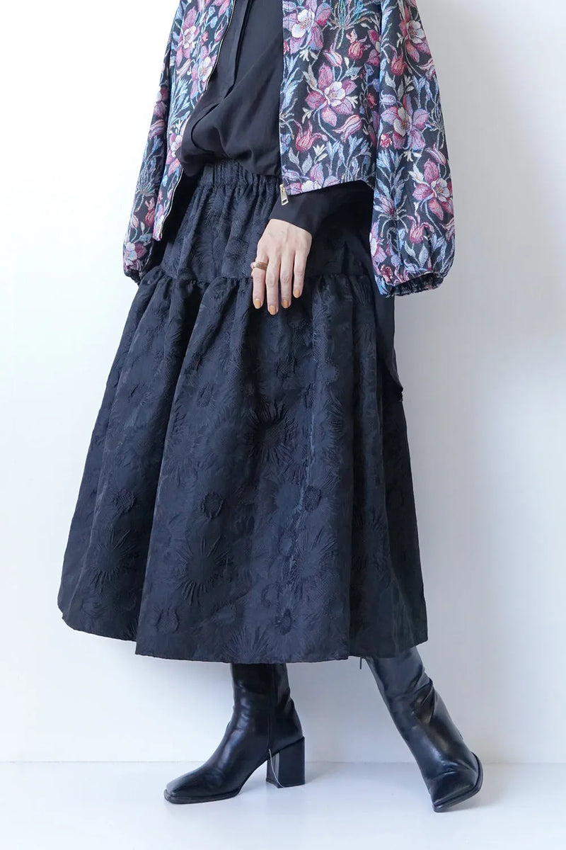 ジャガードボリュームスカート