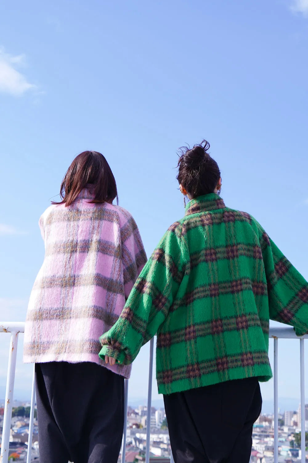 【LILA n' citta】チェック柄ハーフコート