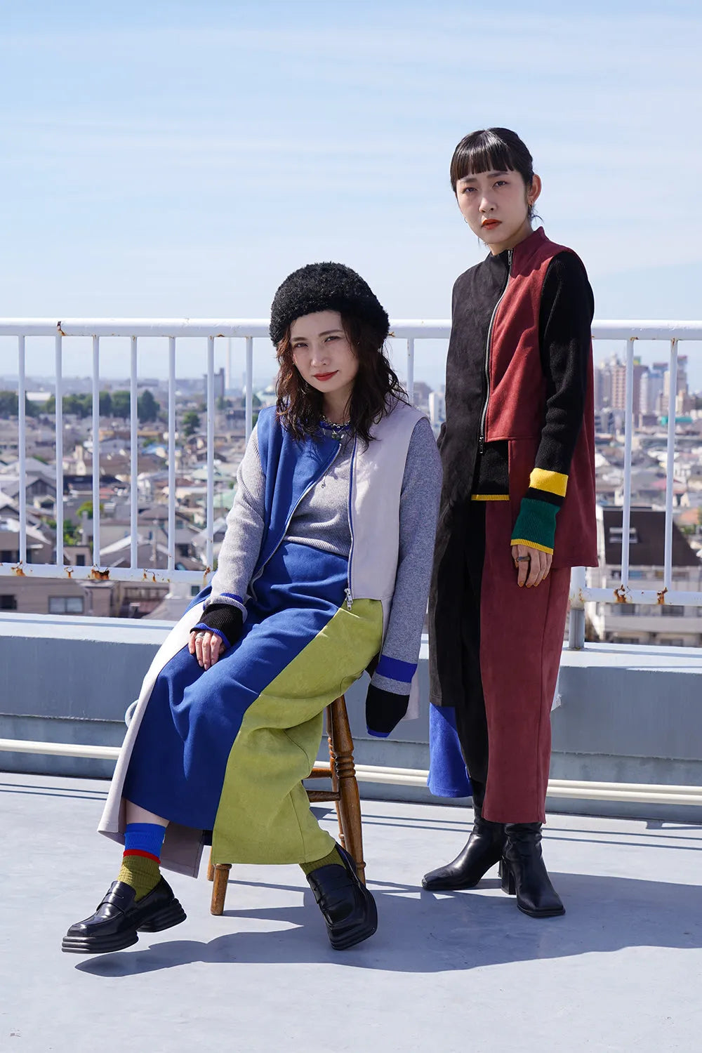 【LILA n’ citta】フェイクスエード配色ベスト