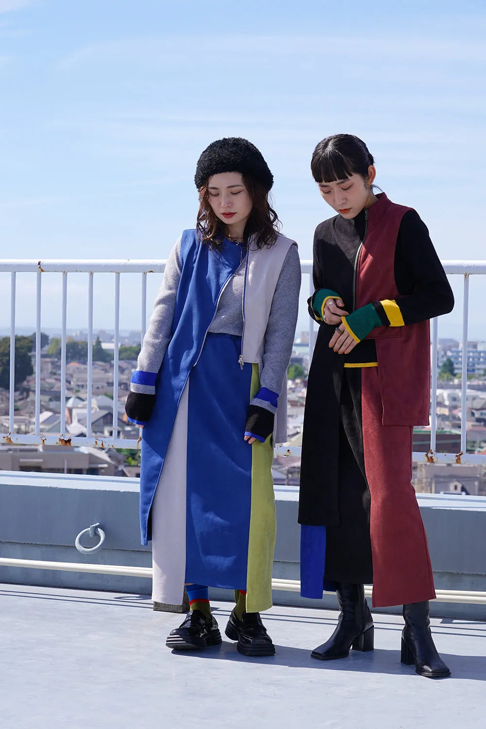 【LILA n’ citta】フェイクスエード配色ベスト