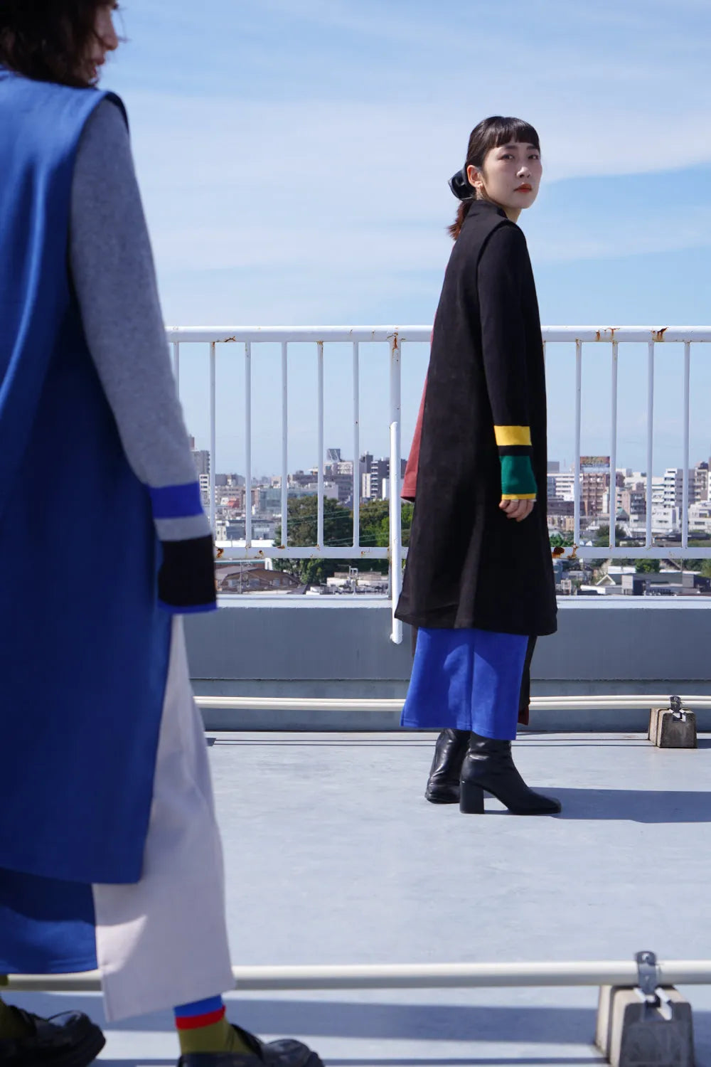 【LILA n’ citta】フェイクスエード配色ベスト