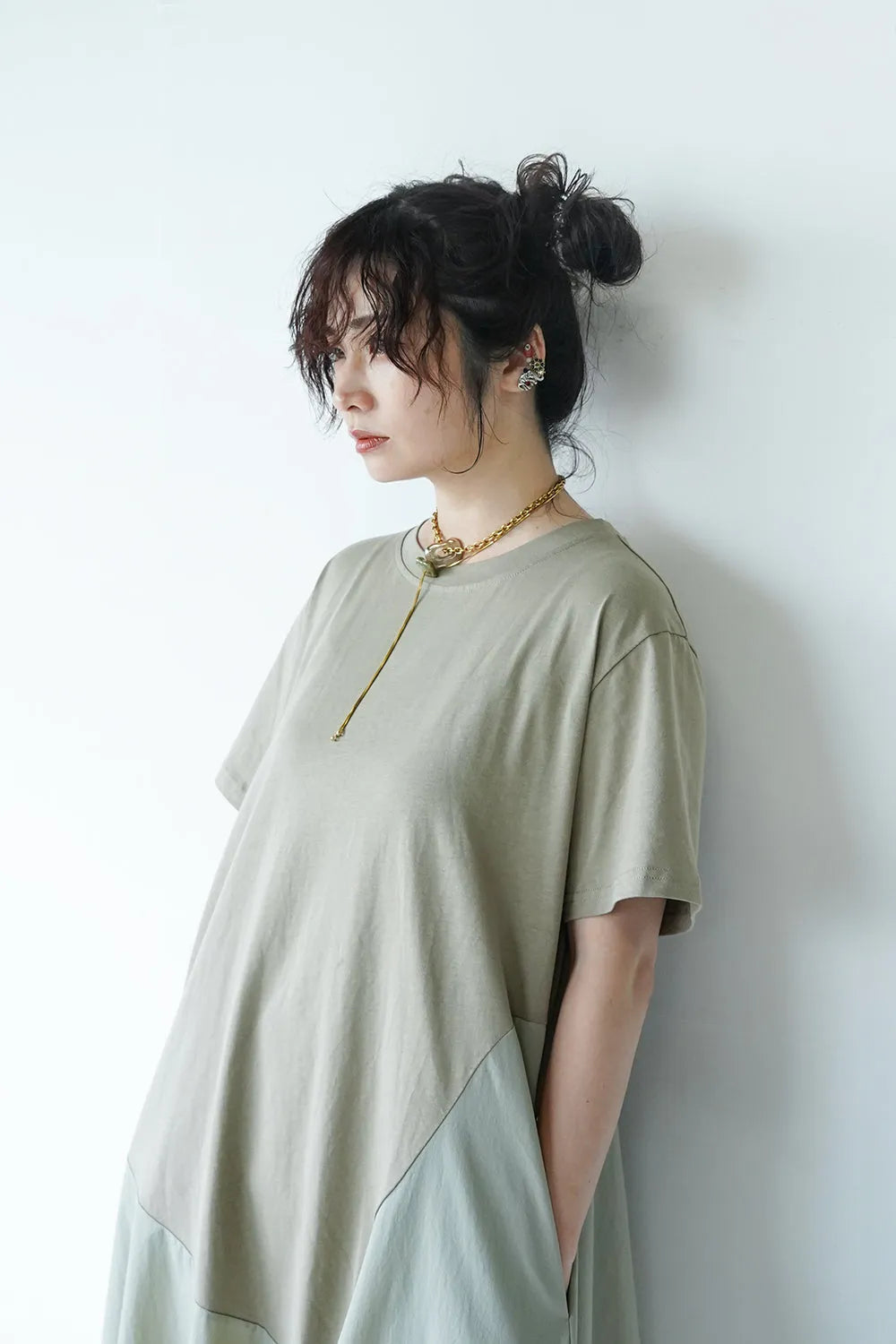 切替アシメワンピース