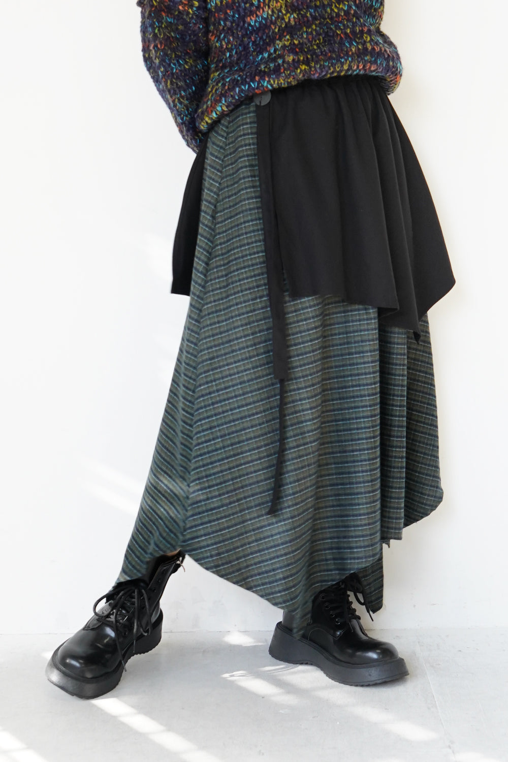 無地×チェック レイヤードスカート – LILA & CITTA ONLINE SHOP