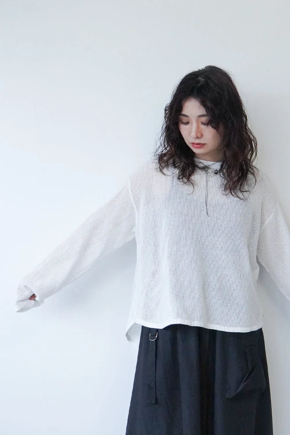 メッシュシアールーズカットソー