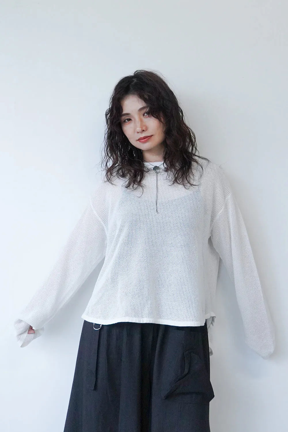 メッシュシアールーズカットソー