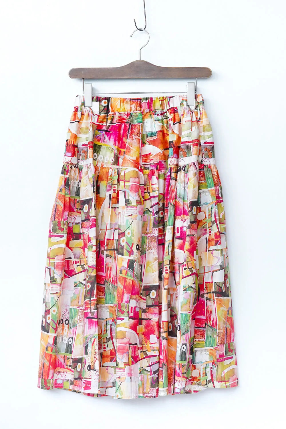 グラフィック柄コットンスカート