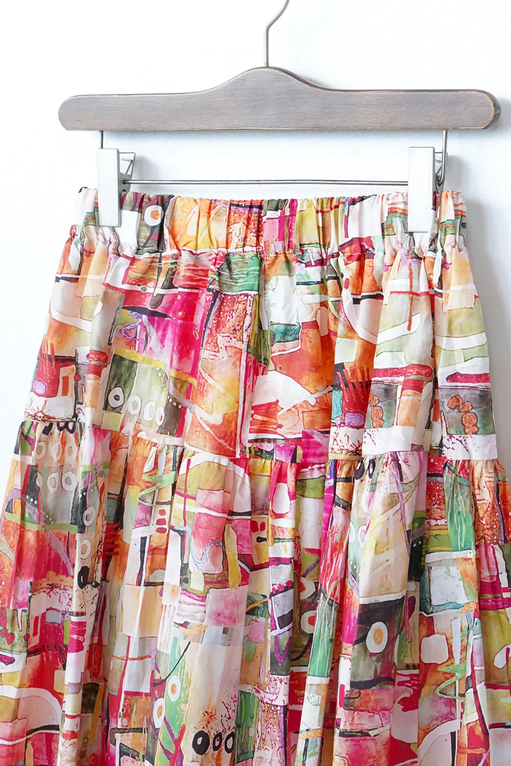 グラフィック柄コットンスカート