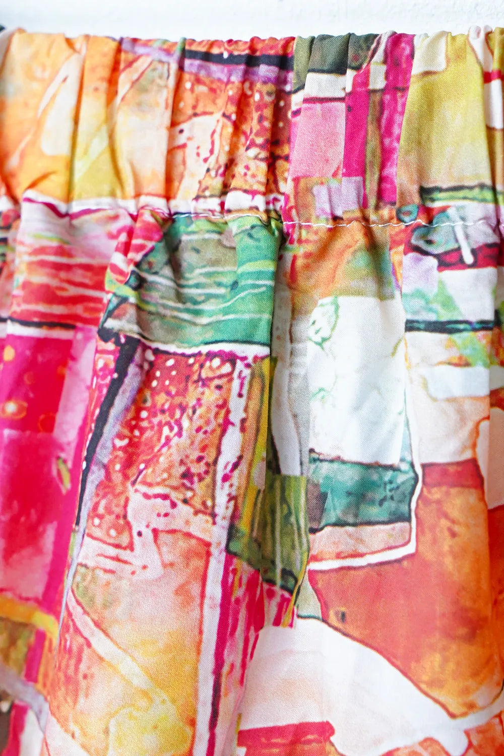 グラフィック柄コットンスカート