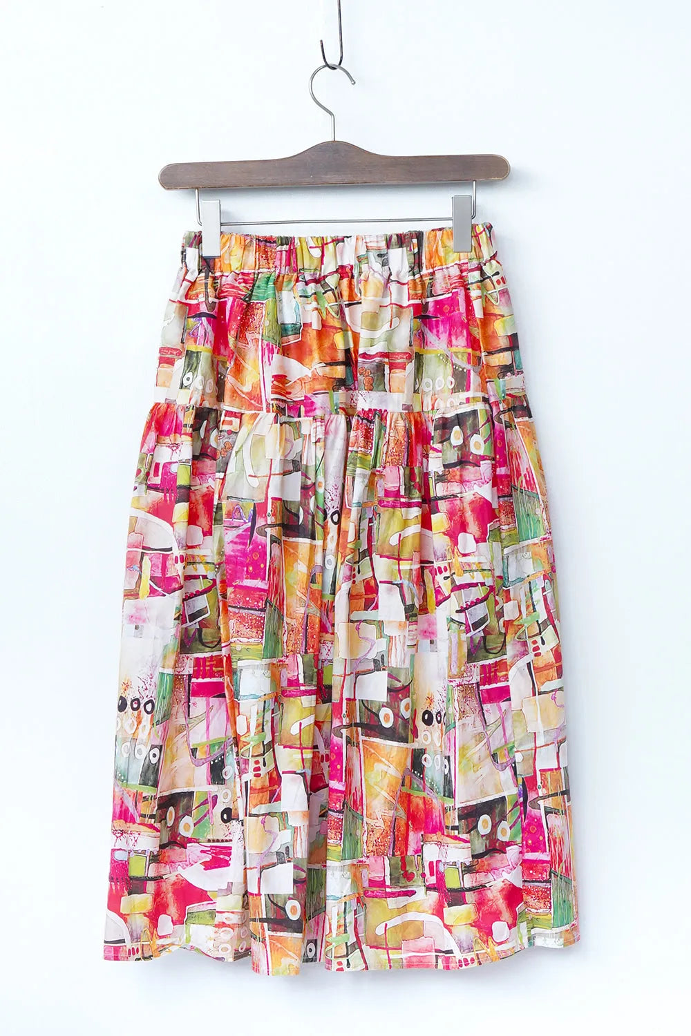 グラフィック柄コットンスカート