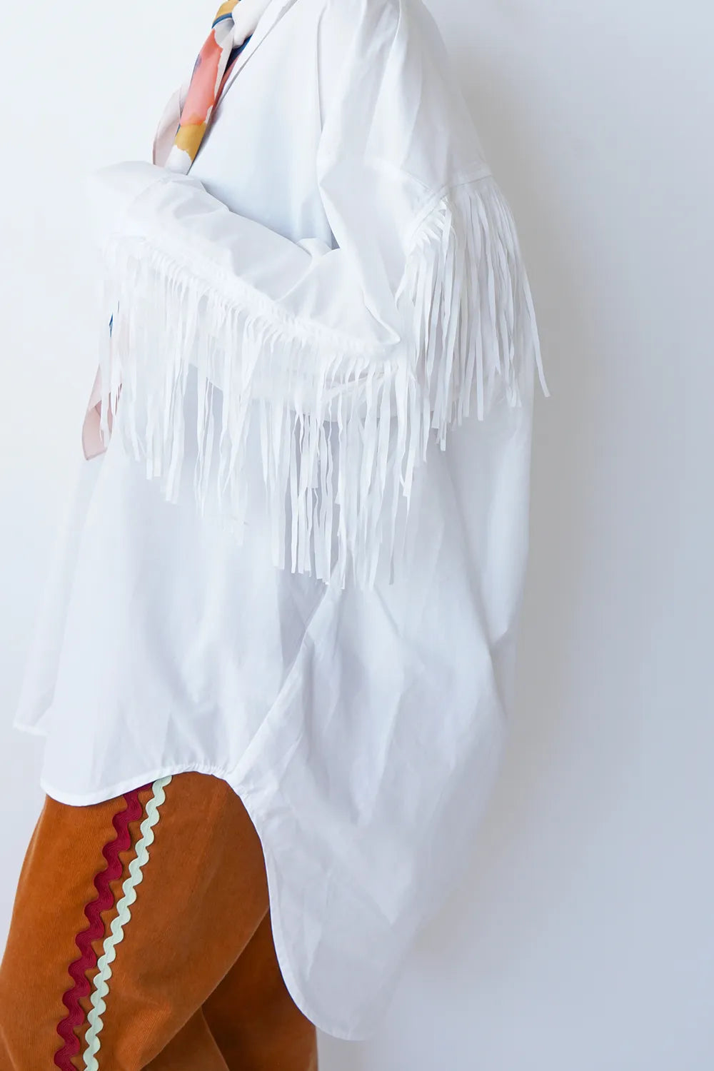 ヨークフリンジチュニックシャツ