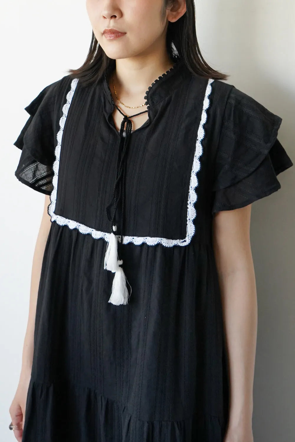 タッセルティアードワンピース