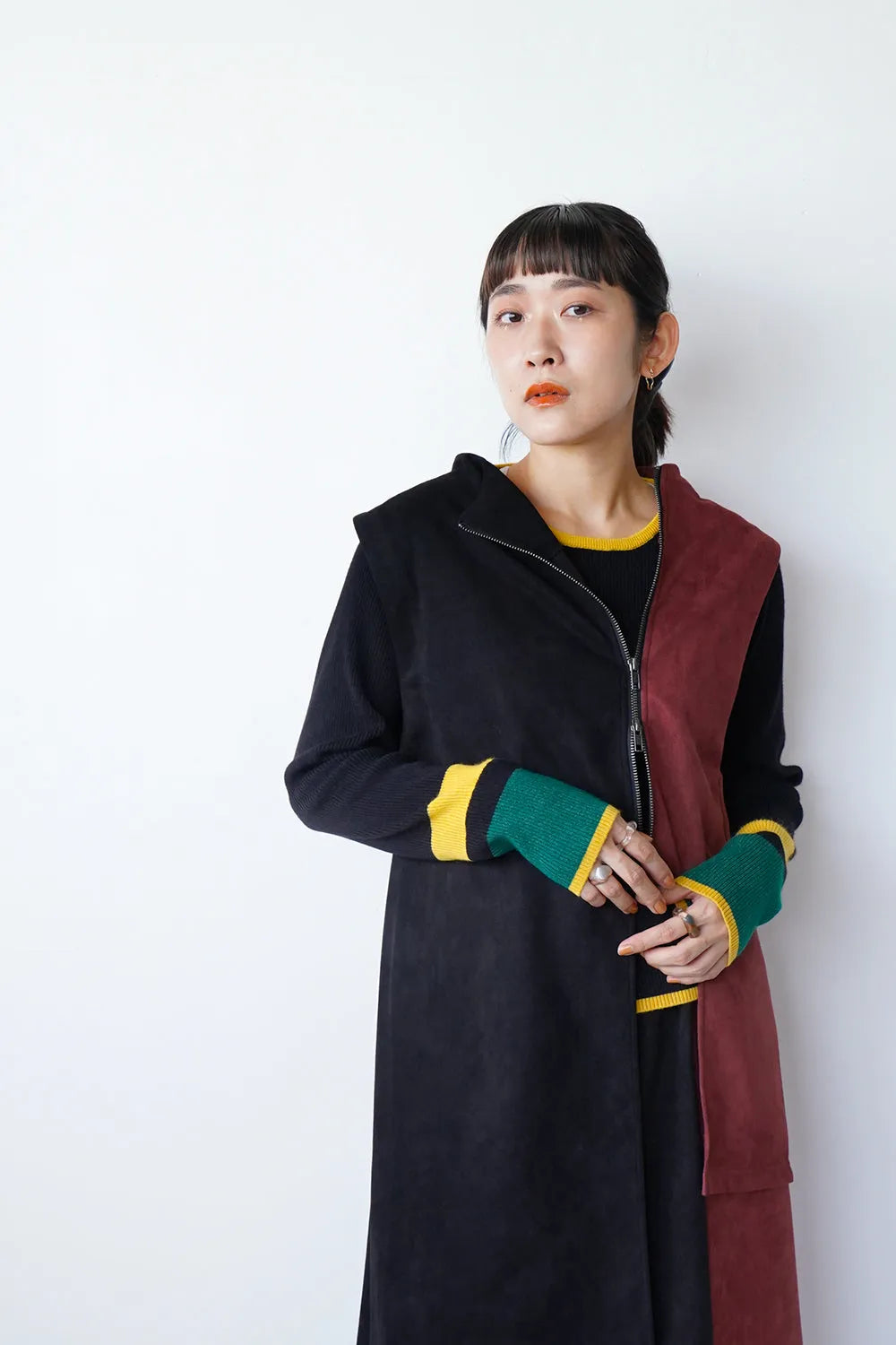 【MICALLE MICALLE】配色ラインニットソー