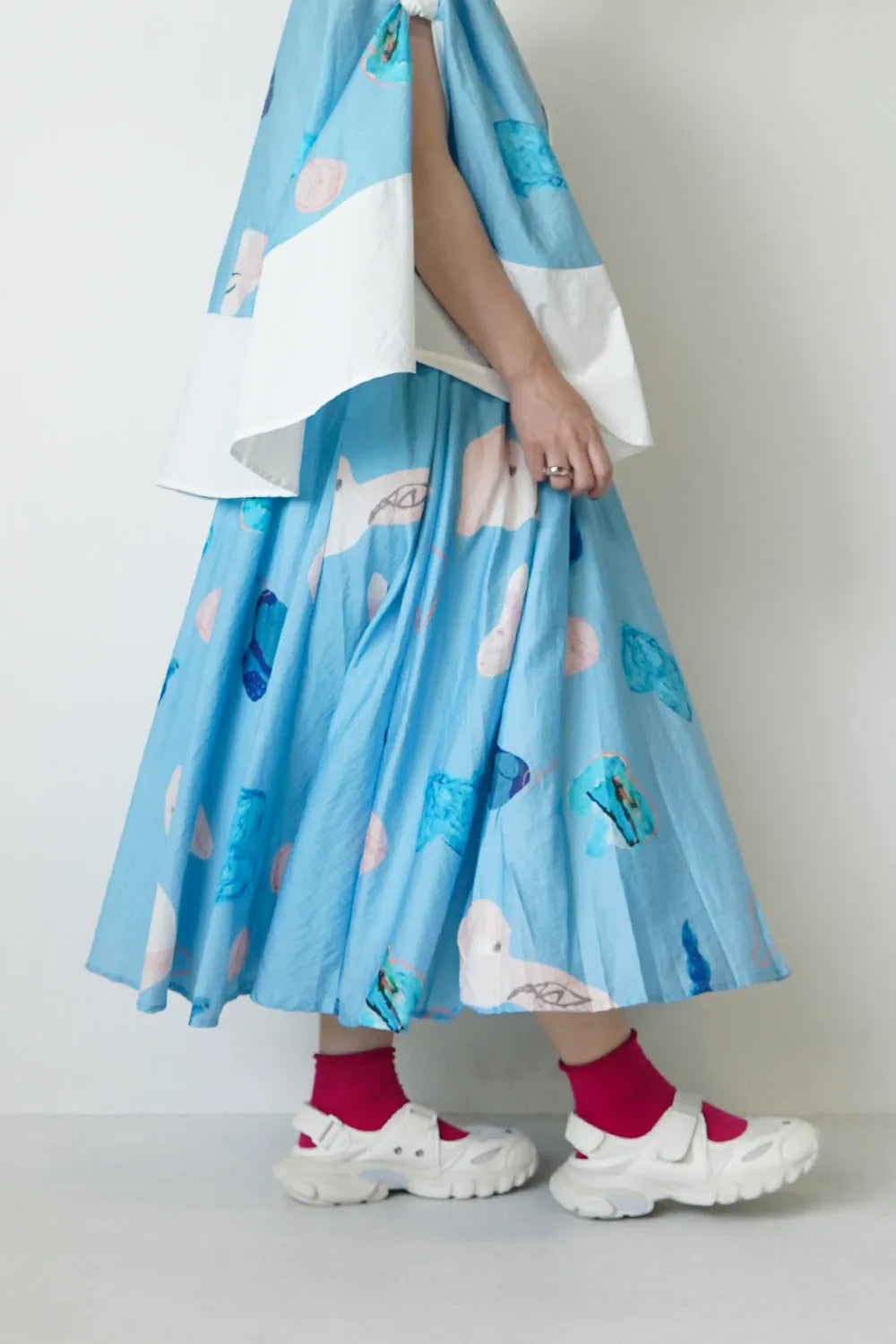 ギャザーフレアスカート