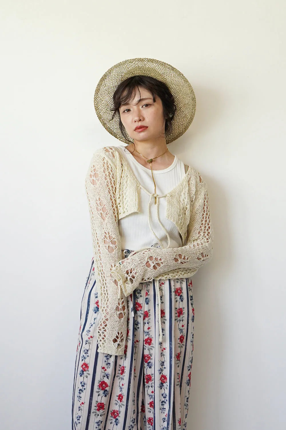 ローゲージボレロニットカーデ