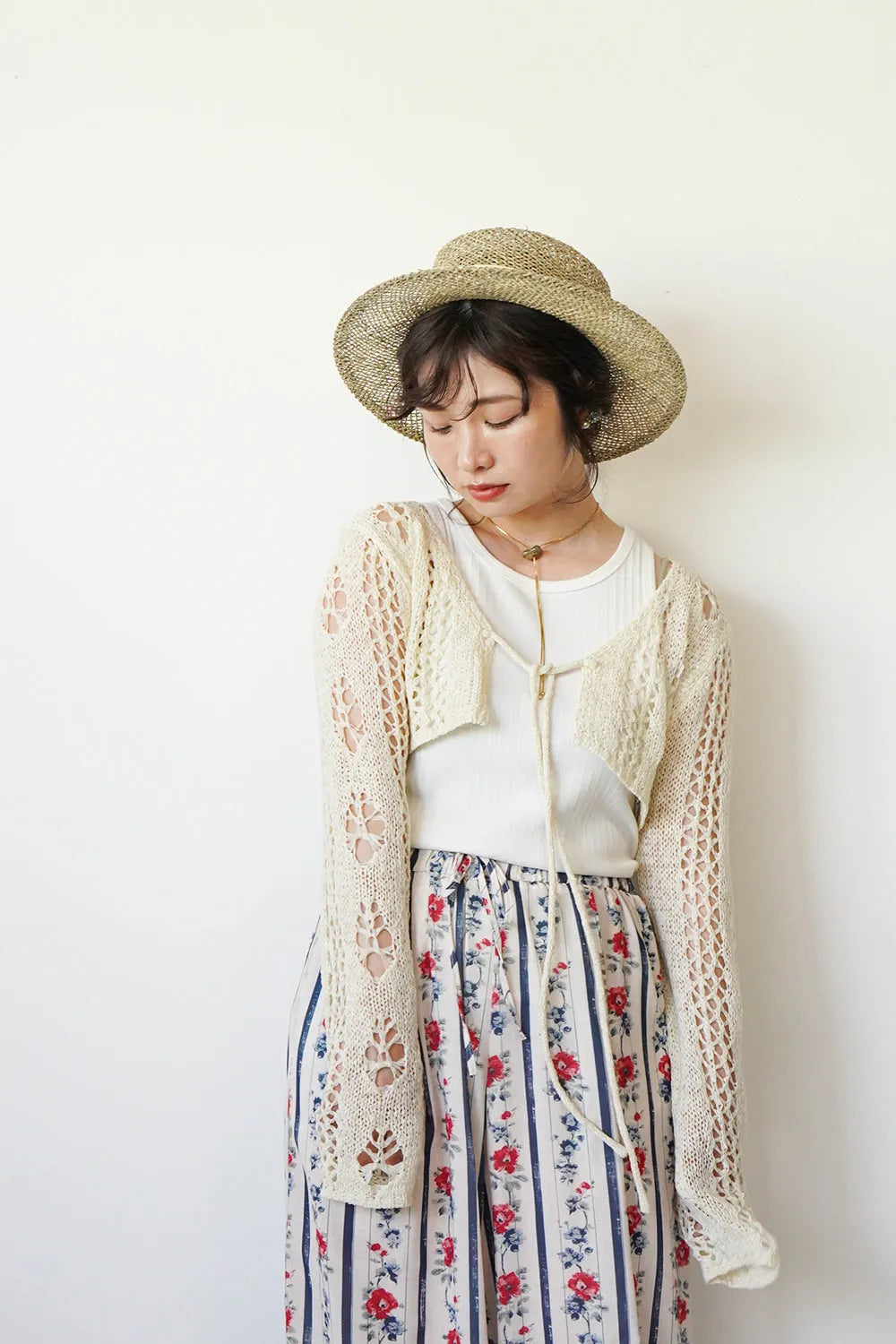 ローゲージボレロニットカーデ