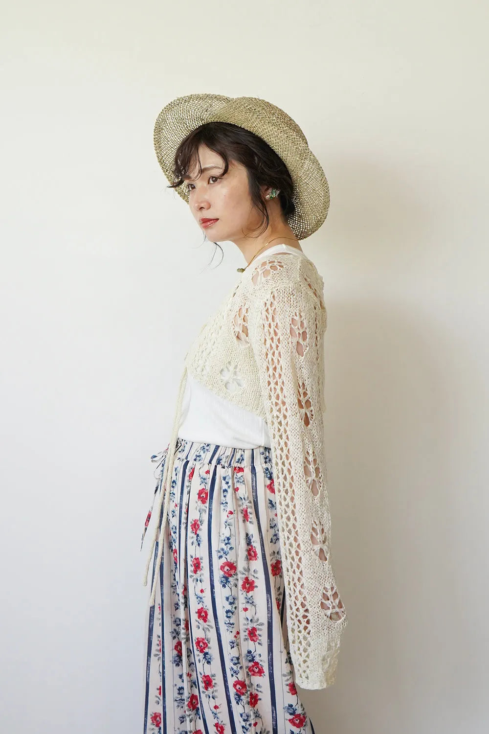 ローゲージボレロニットカーデ