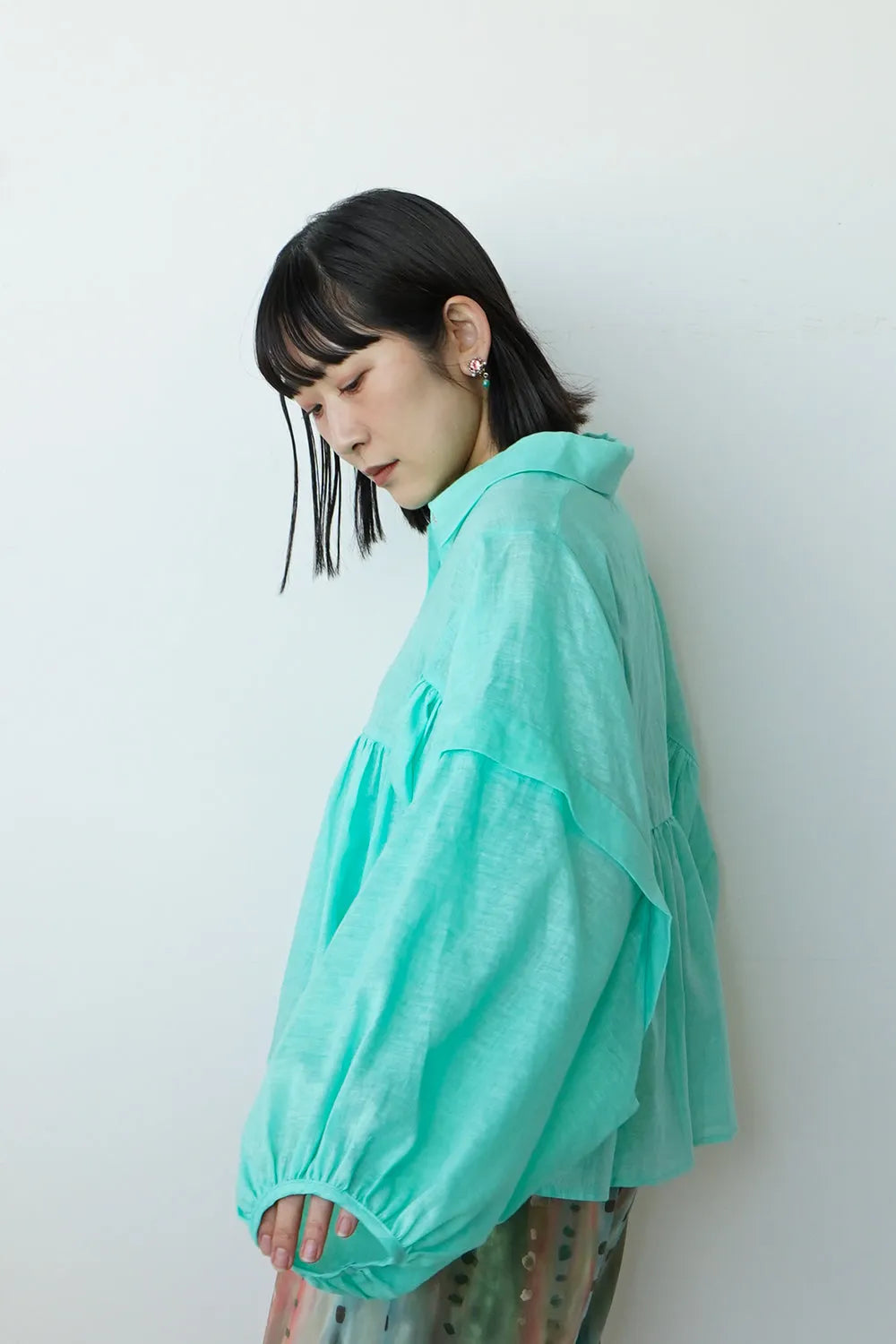 【LILA n' citta】ギャザー袖プルオーバー