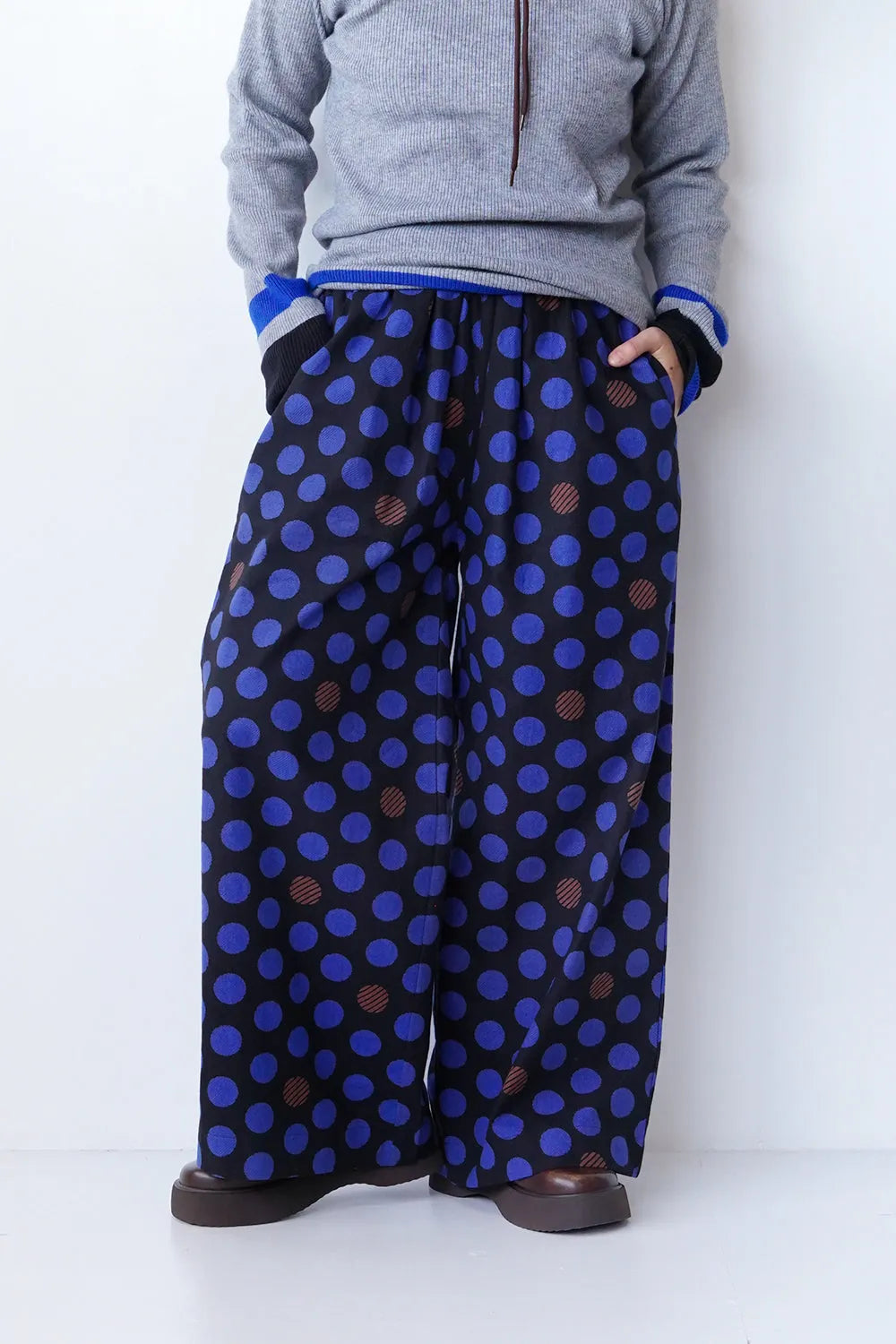 【fu-dueka::】ドットプリントワイドパンツ