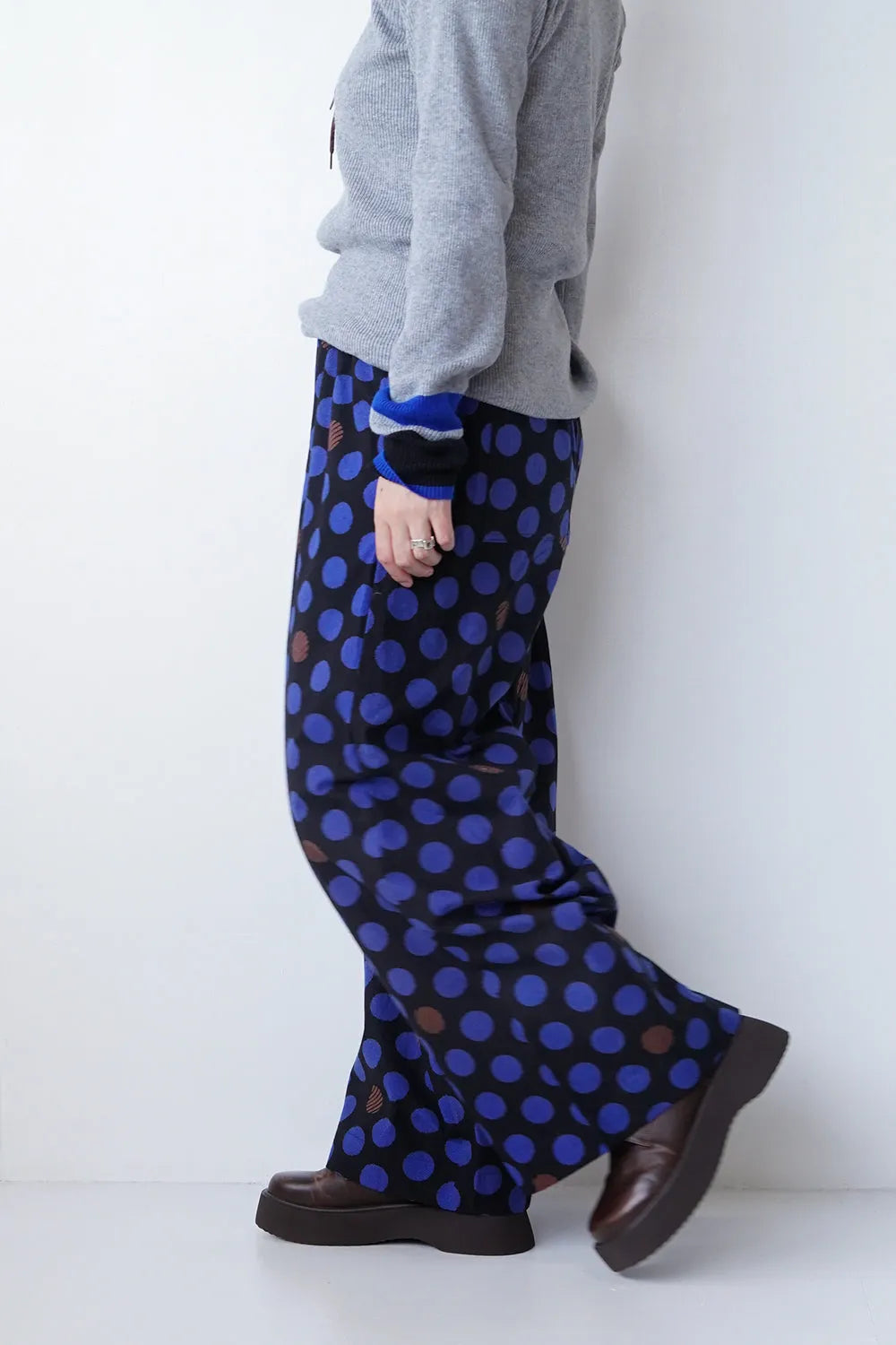【fu-dueka::】ドットプリントワイドパンツ