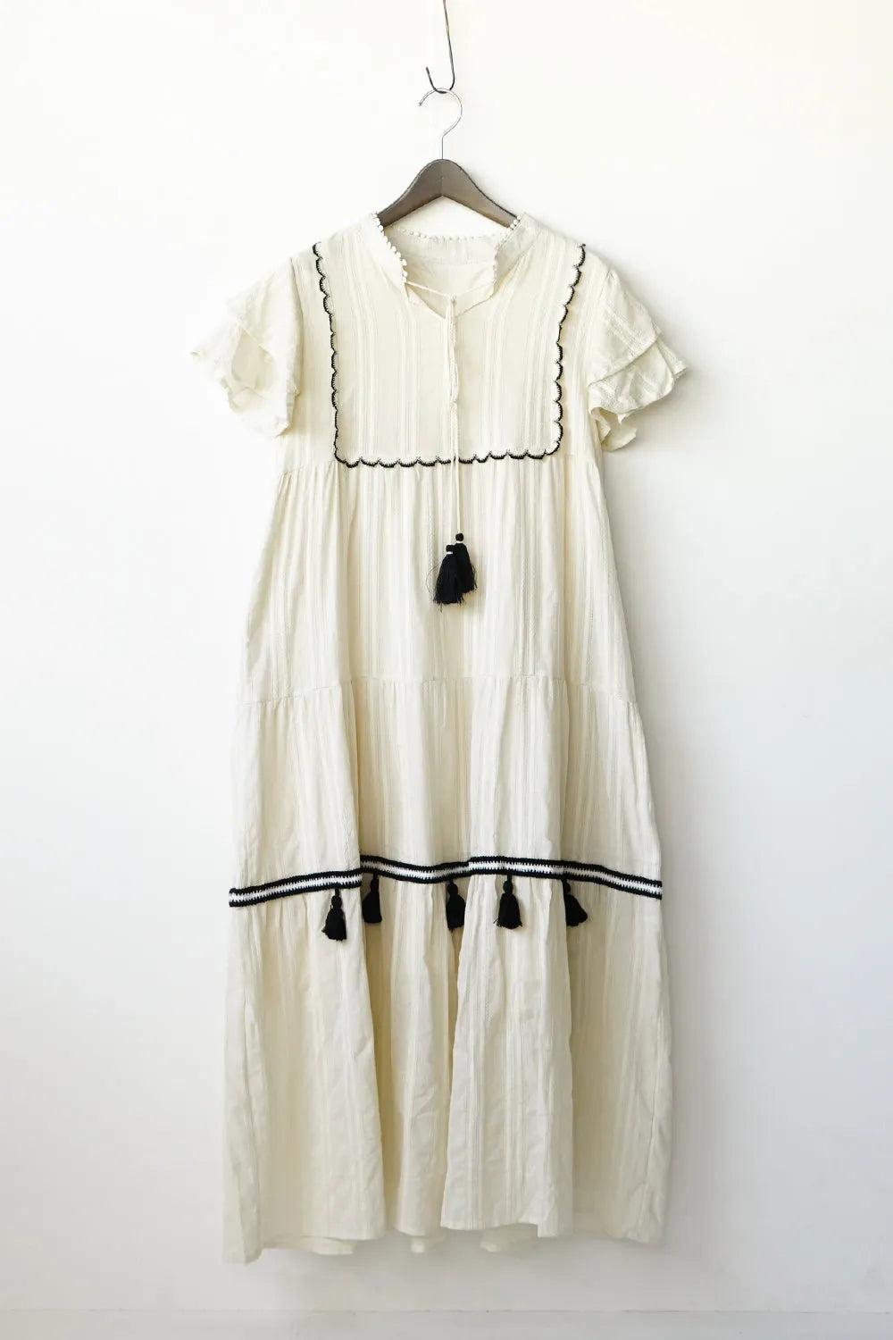 タッセルティアードワンピース