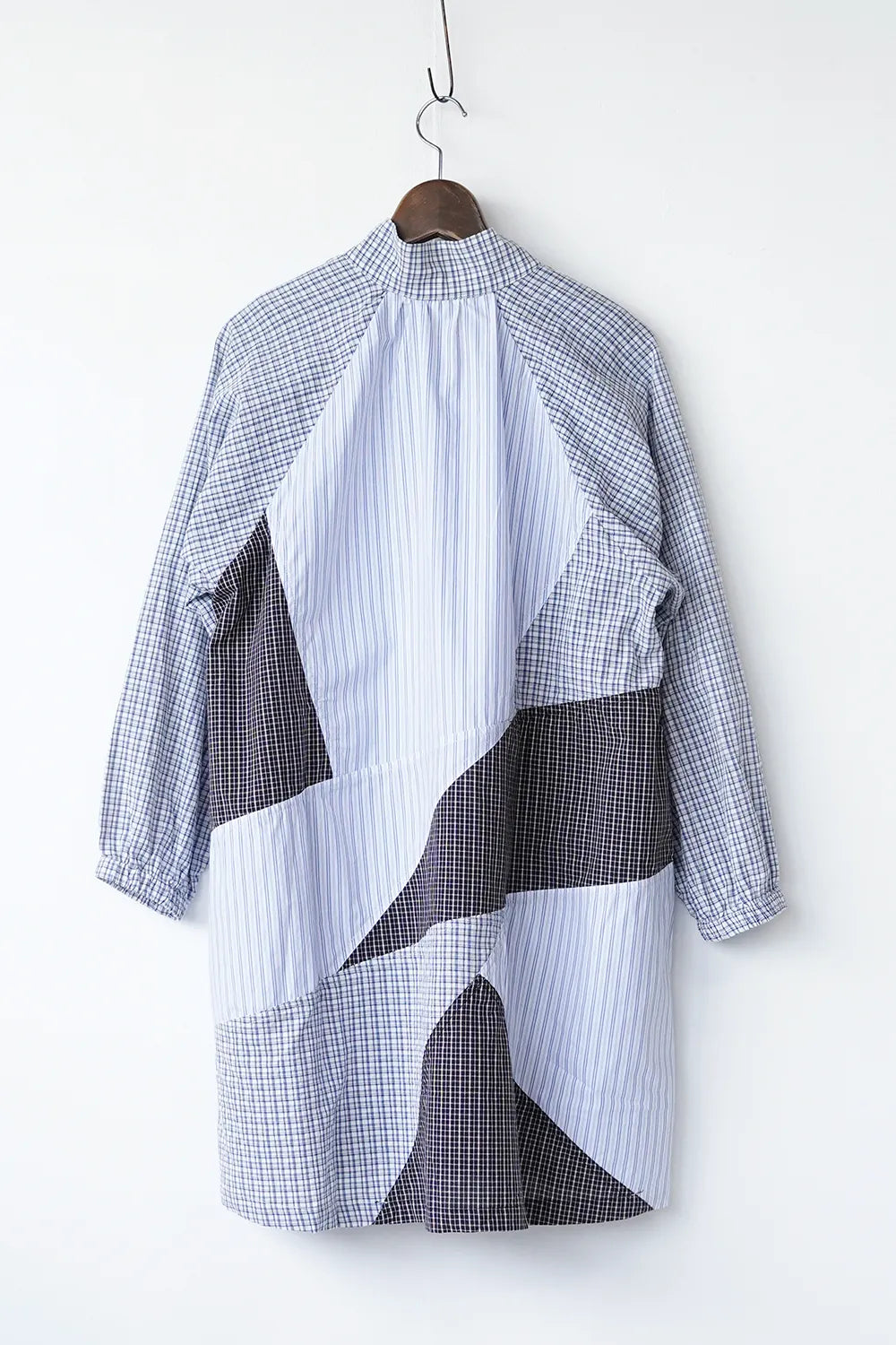 45r BADOU-R シルクコットン インディゴ パッチワーク チュニック 45r