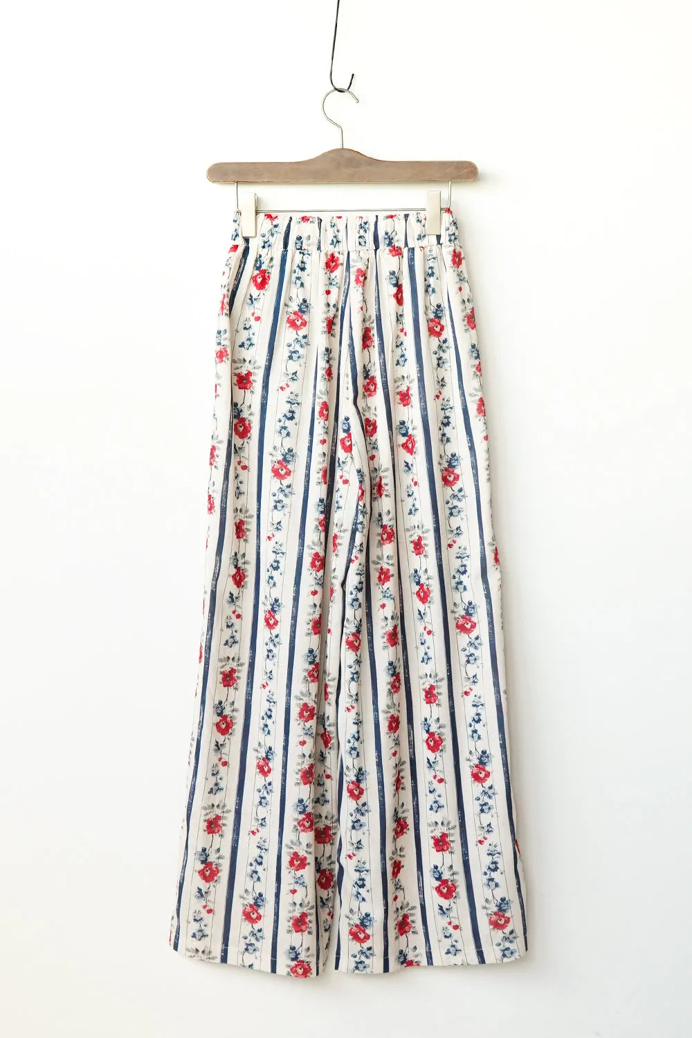 ストライプ×花柄ワイドパンツ – LILA & CITTA ONLINE SHOP