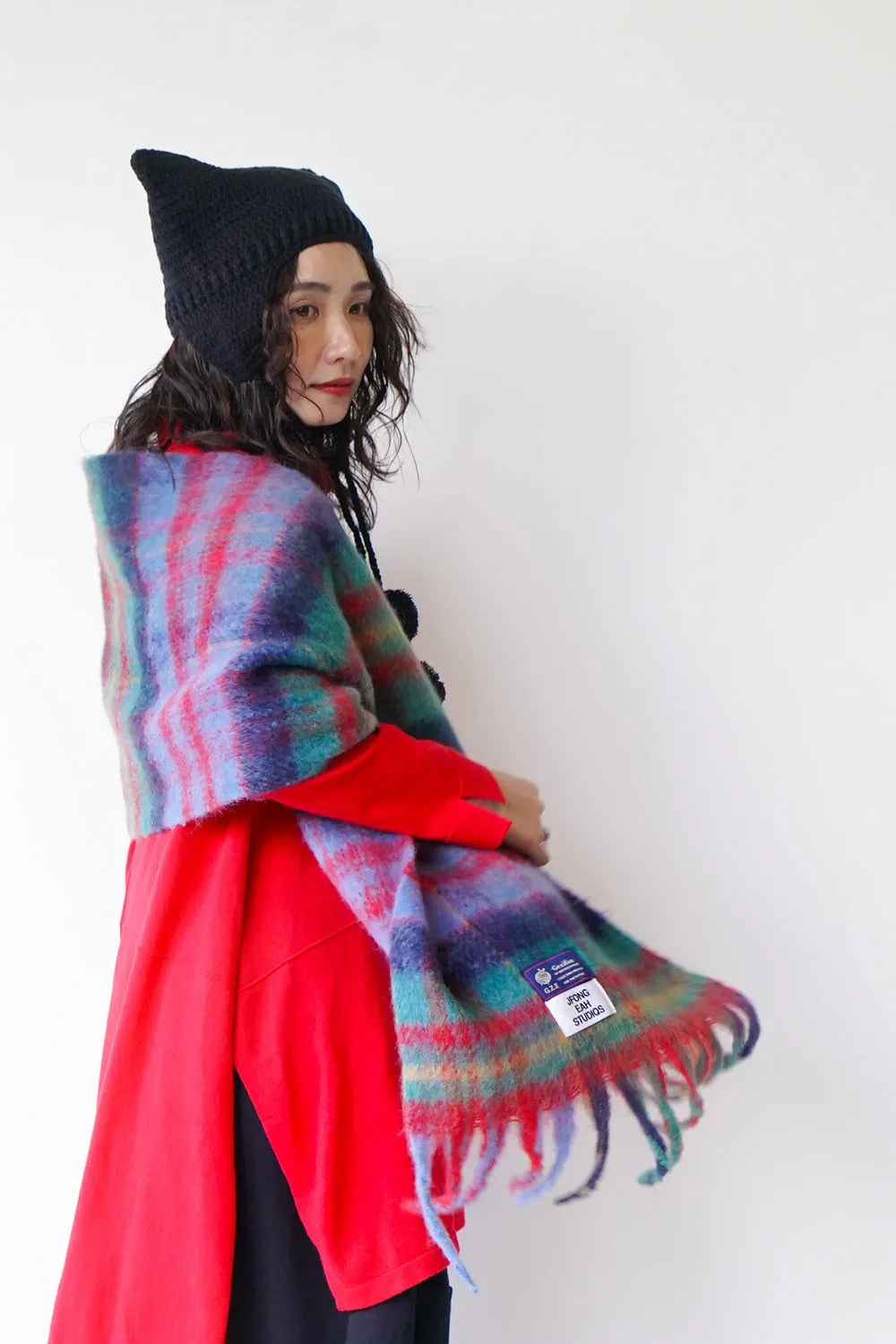 ビッグチェックマフラー