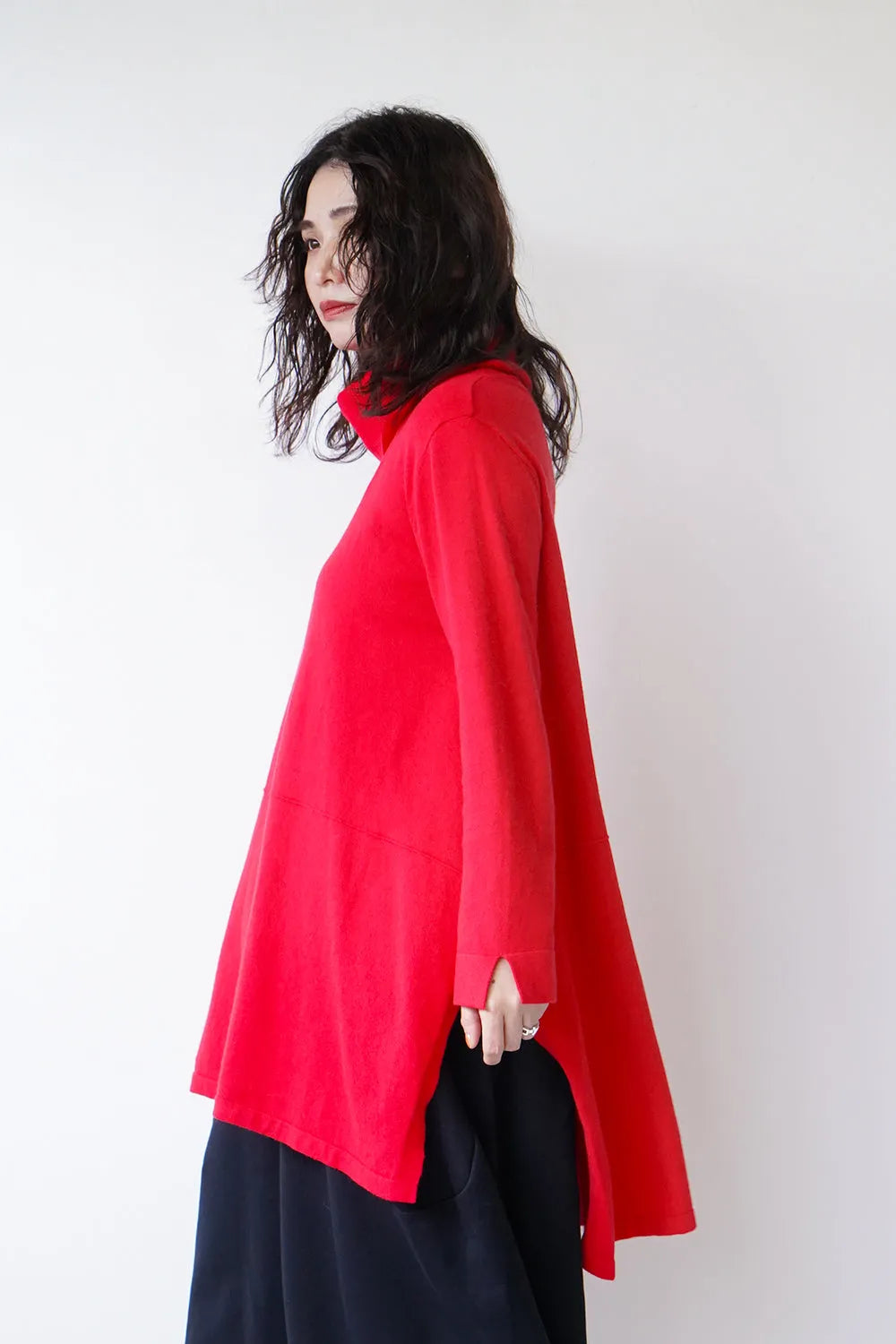 タートルチュニックニット