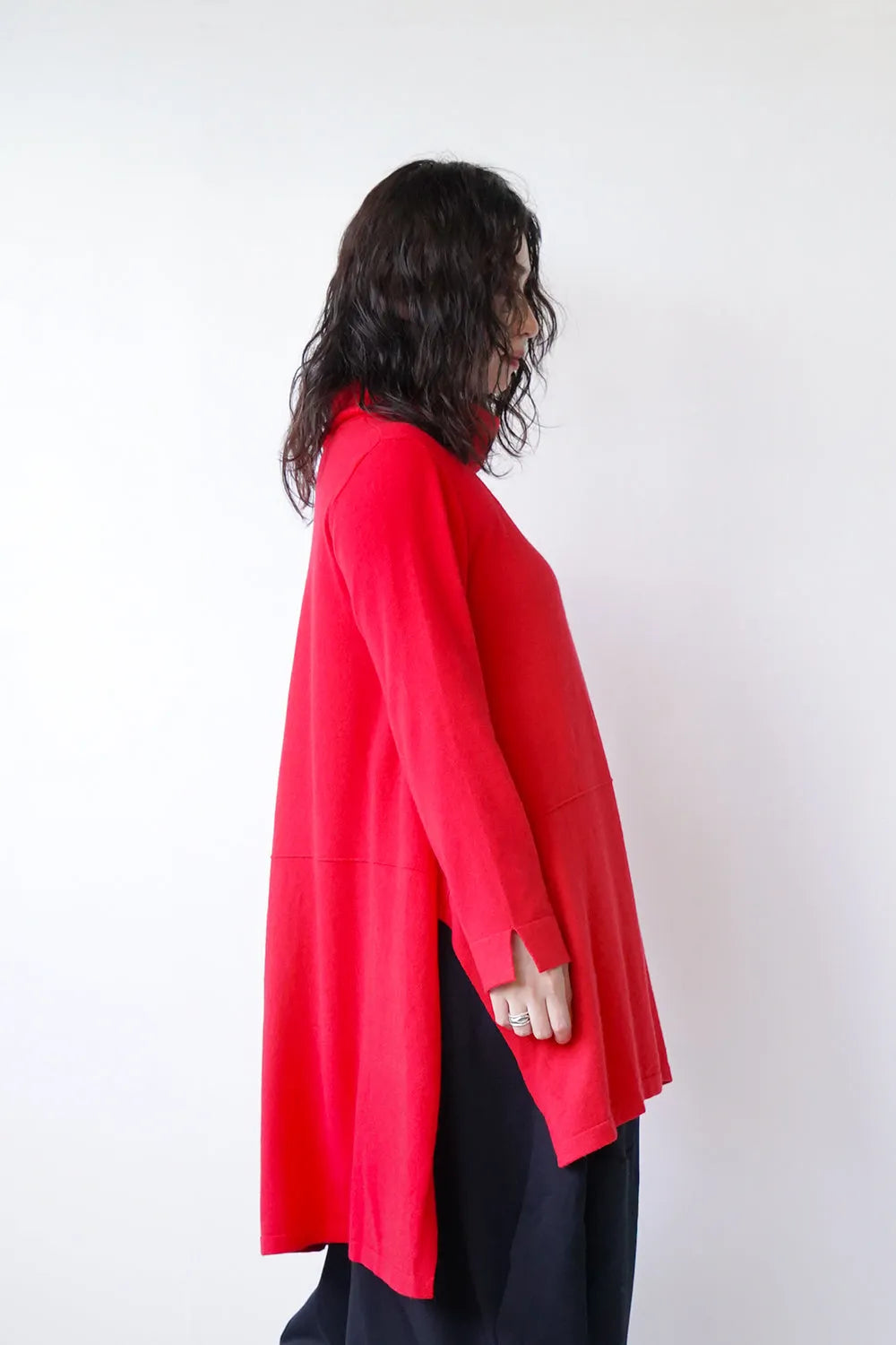 タートルチュニックニット