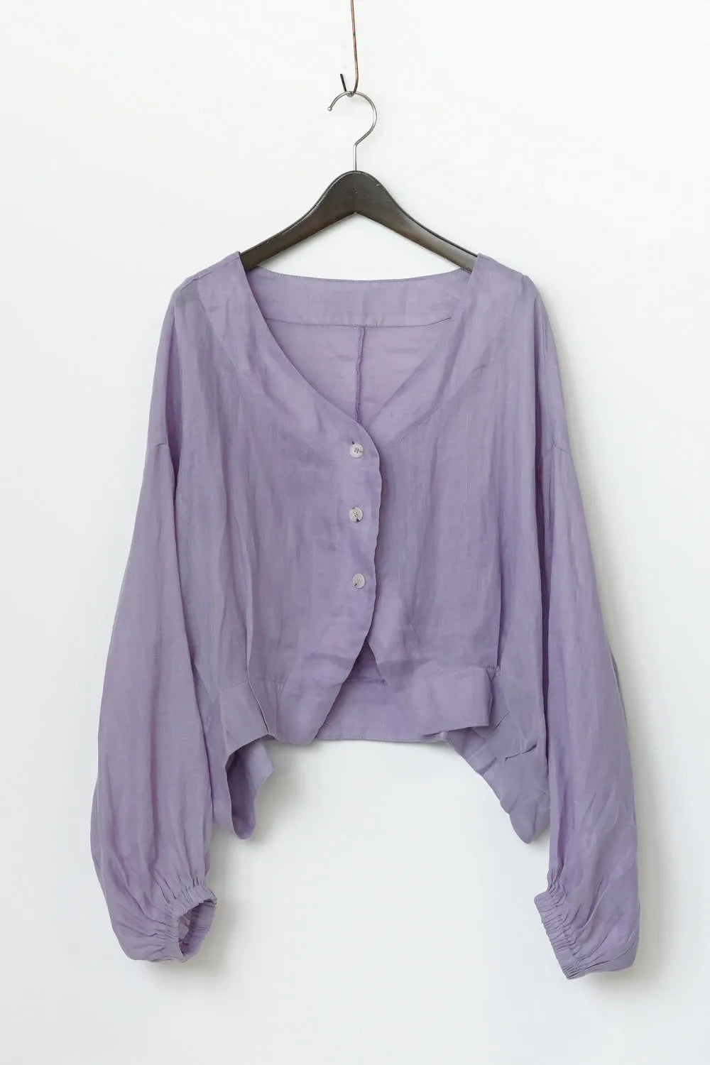 ドルマンリネンショートカーデ