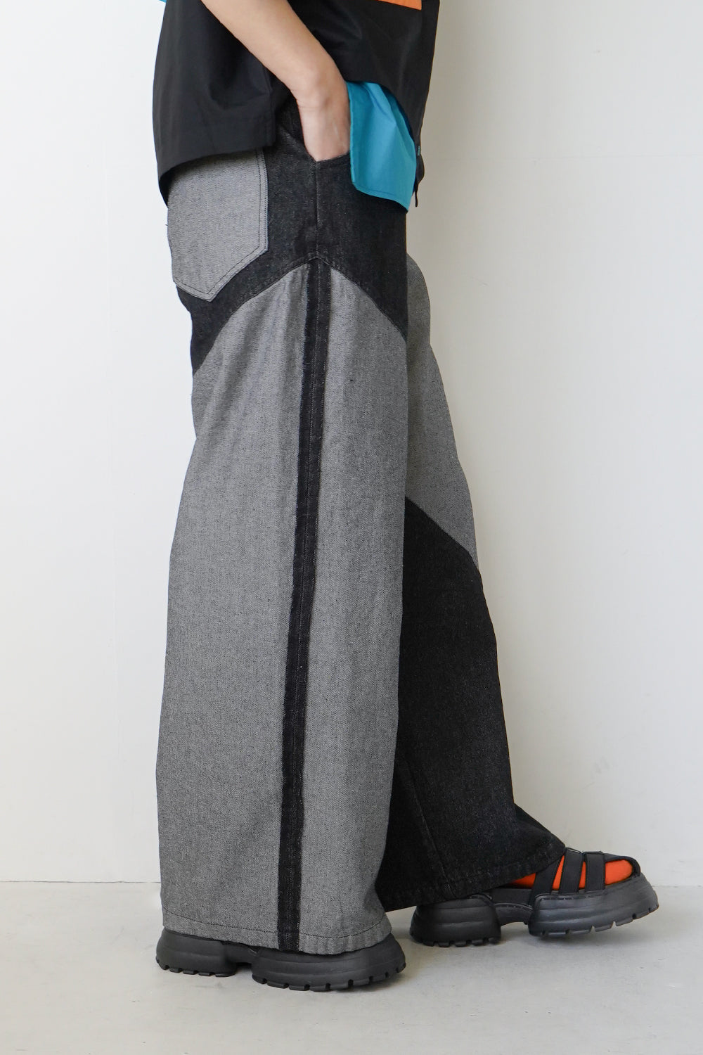 LILA n'citta】デニムバイカラーワイドパンツ – LILA & CITTA
