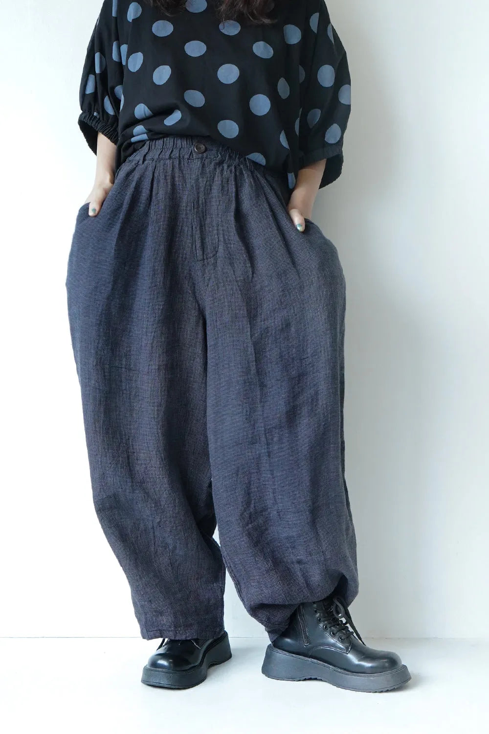 2タックワイドリネンパンツ